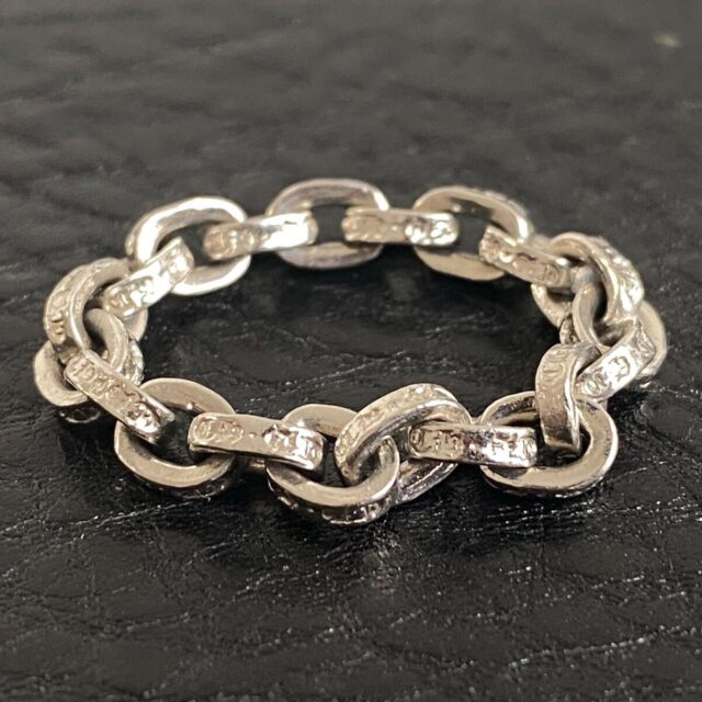 CHROME HEARTS クロムハーツ プラチナ ペーパーチェーンリング 18号