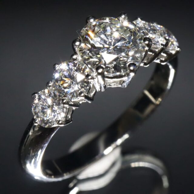 Pt900 天然ダイヤモンドリング 1.374ct 20号