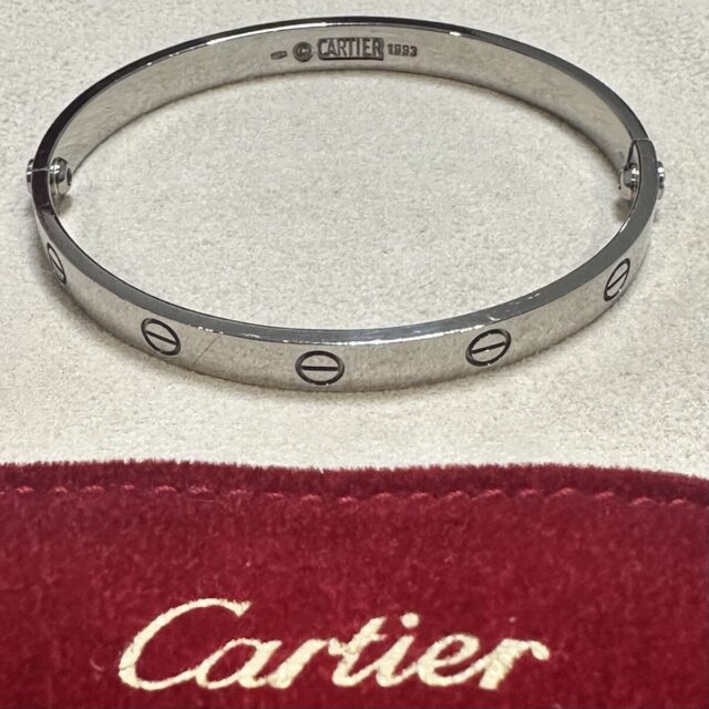Cartier カルティエ ラブブレスレット K18WG ホワイトゴールド