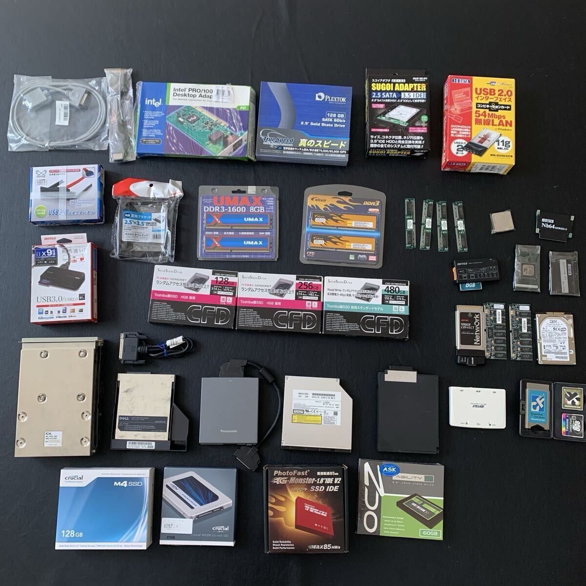 パソコンパーツ まとめ売り メモリ SSD 外付けドライブ