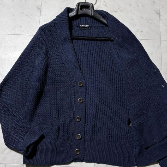 TOM FORD トムフォード カーディガン ニット ネイビー サイズ54
