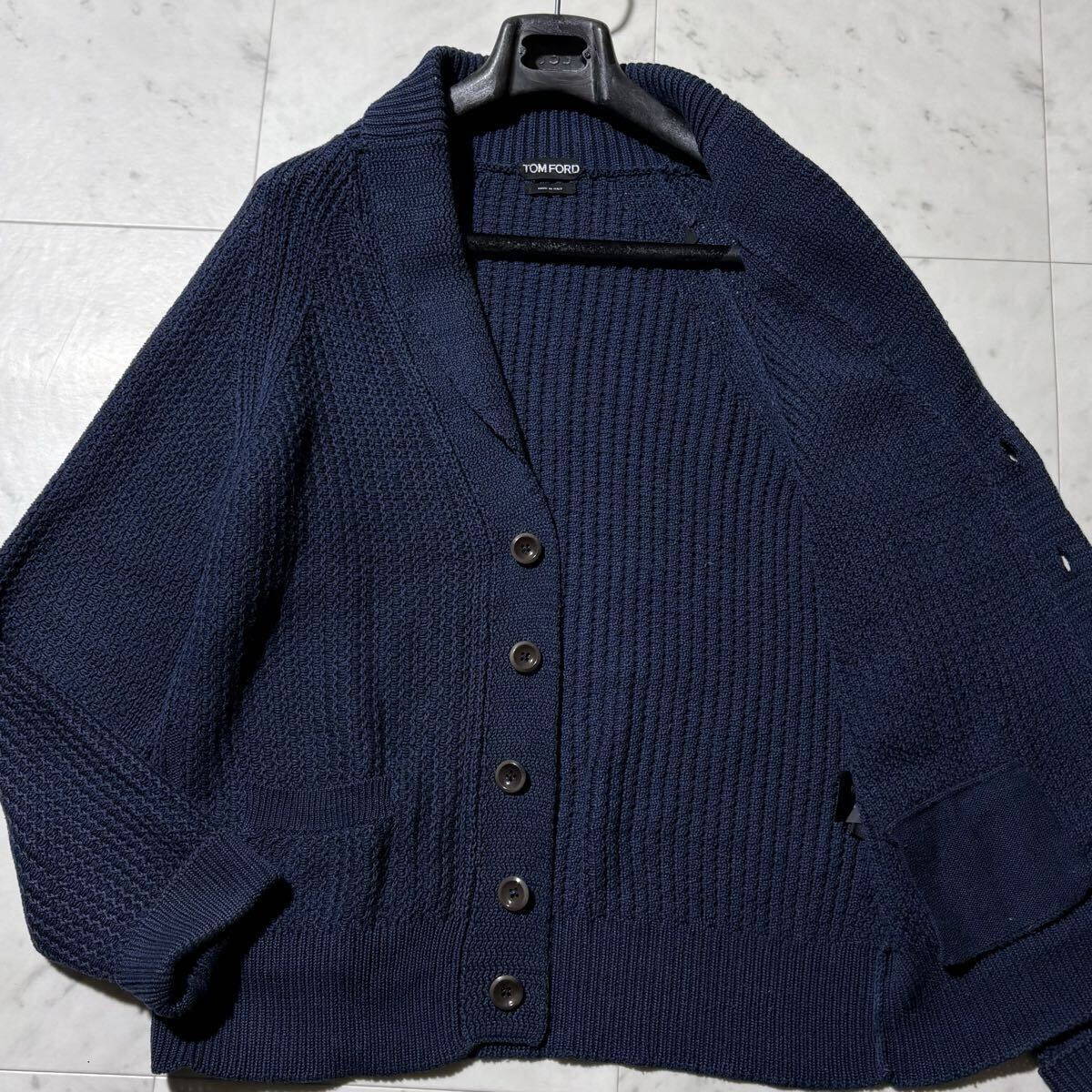 TOM FORD トムフォード カーディガン ニット ネイビー サイズ54