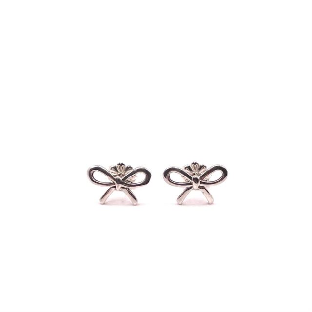 TIFFANY&Co. ティファニー リボン ピアス シルバー SV925