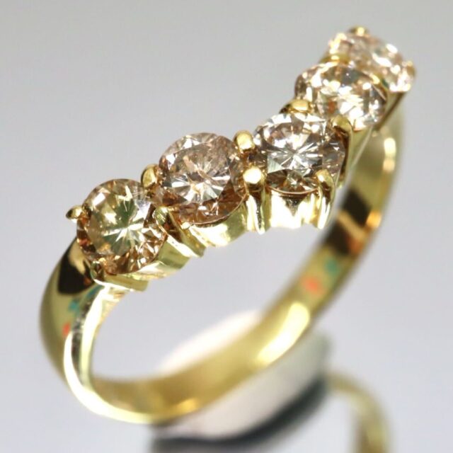 K18 天然ダイヤモンドリング 0.70ct 7号