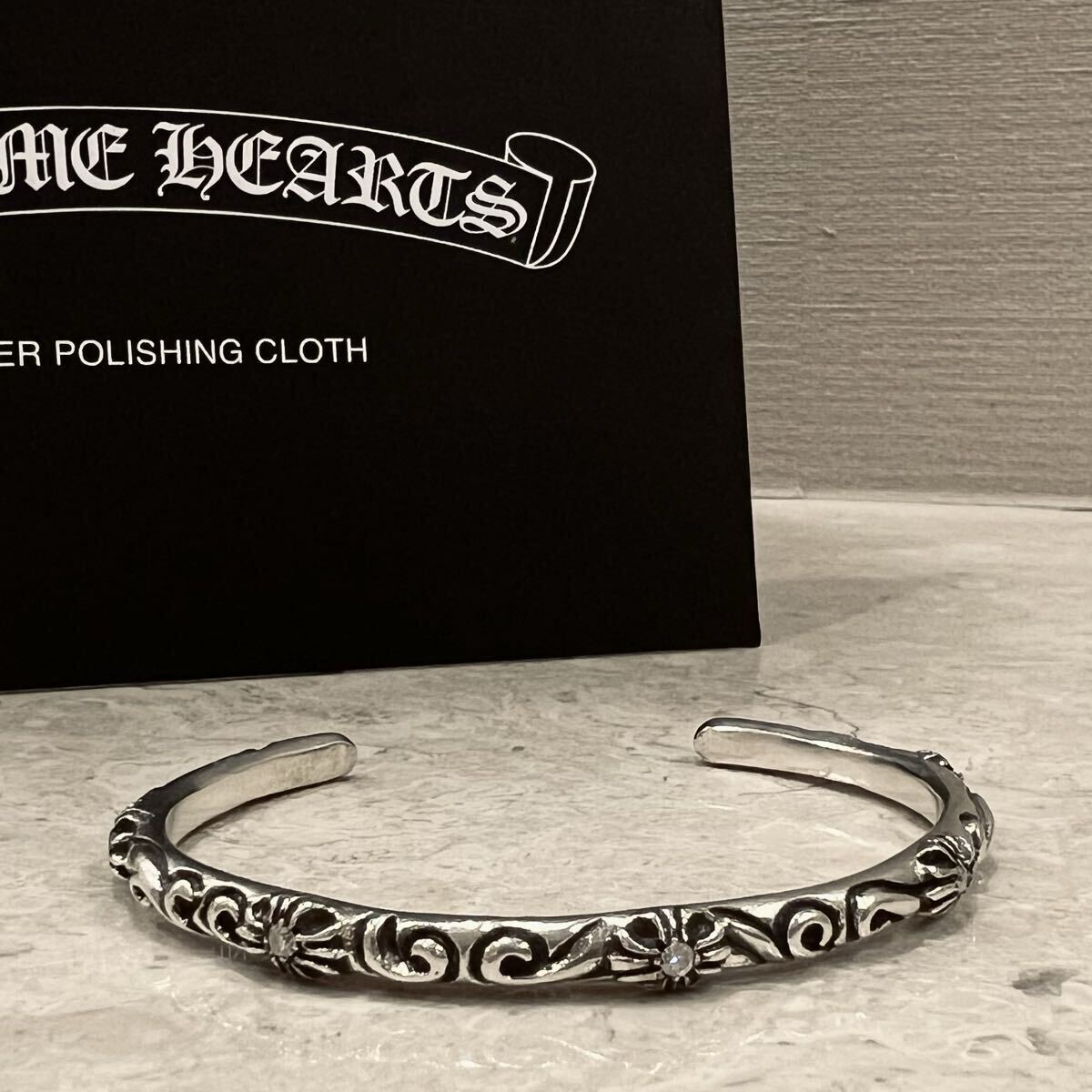 CHROME HEARTS クロムハーツ SBT バングル 5P パヴェダイヤ SV925