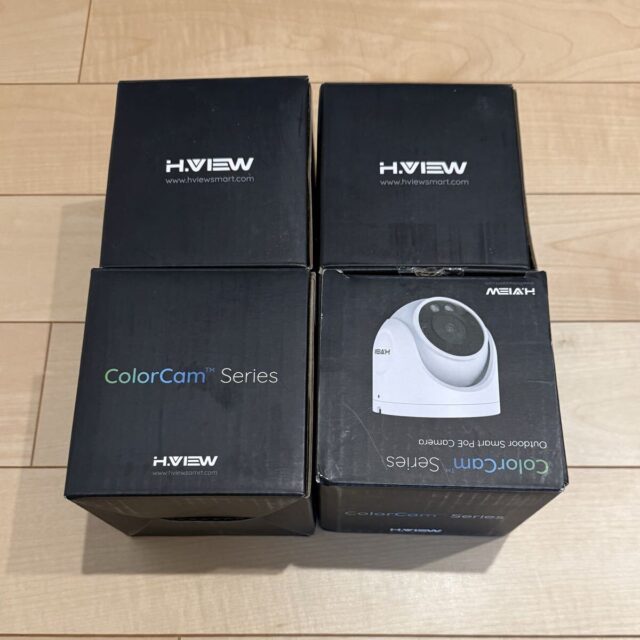 H.VIEW ColorCam 防犯カメラ 4台セット PoE 屋外対応