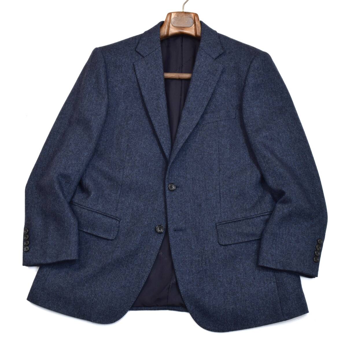 BURBERRY バーバリー カシミヤ100% ヘリンボーン柄 ジャケット