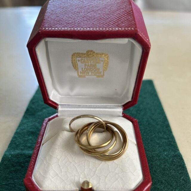 Cartier カルティエ トリニティリング K18YG WG PG 7連ゴールドリング