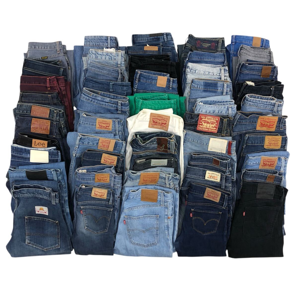 デニムジーンズ まとめ売り 50本 Levi’s MOUSSY EDWIN Lee