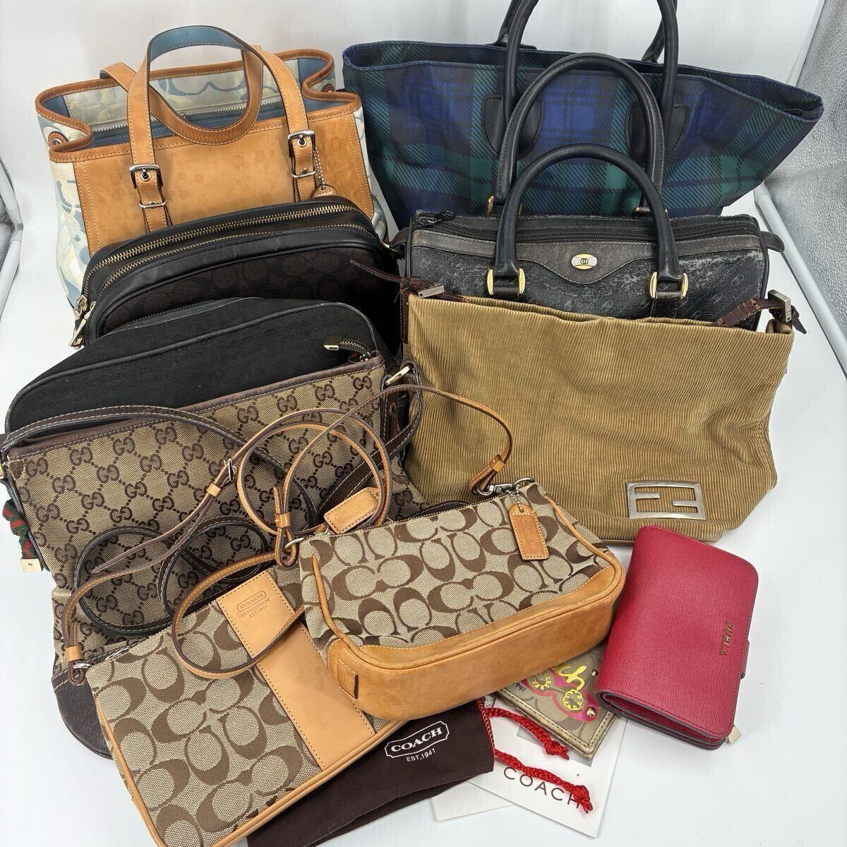 GUCCI FENDI COACH FURLA ブランドバッグ 11点セット