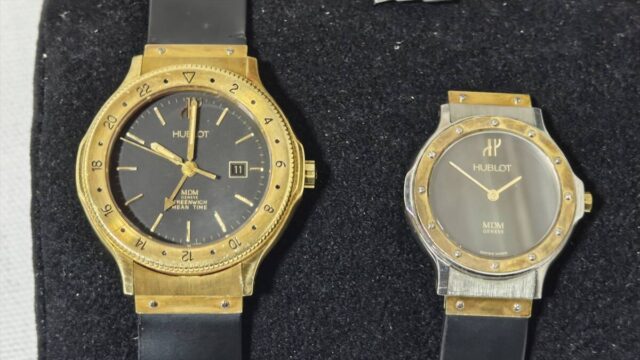 HUBLOT ウブロ MDM ペアセット K18 GMTモデル