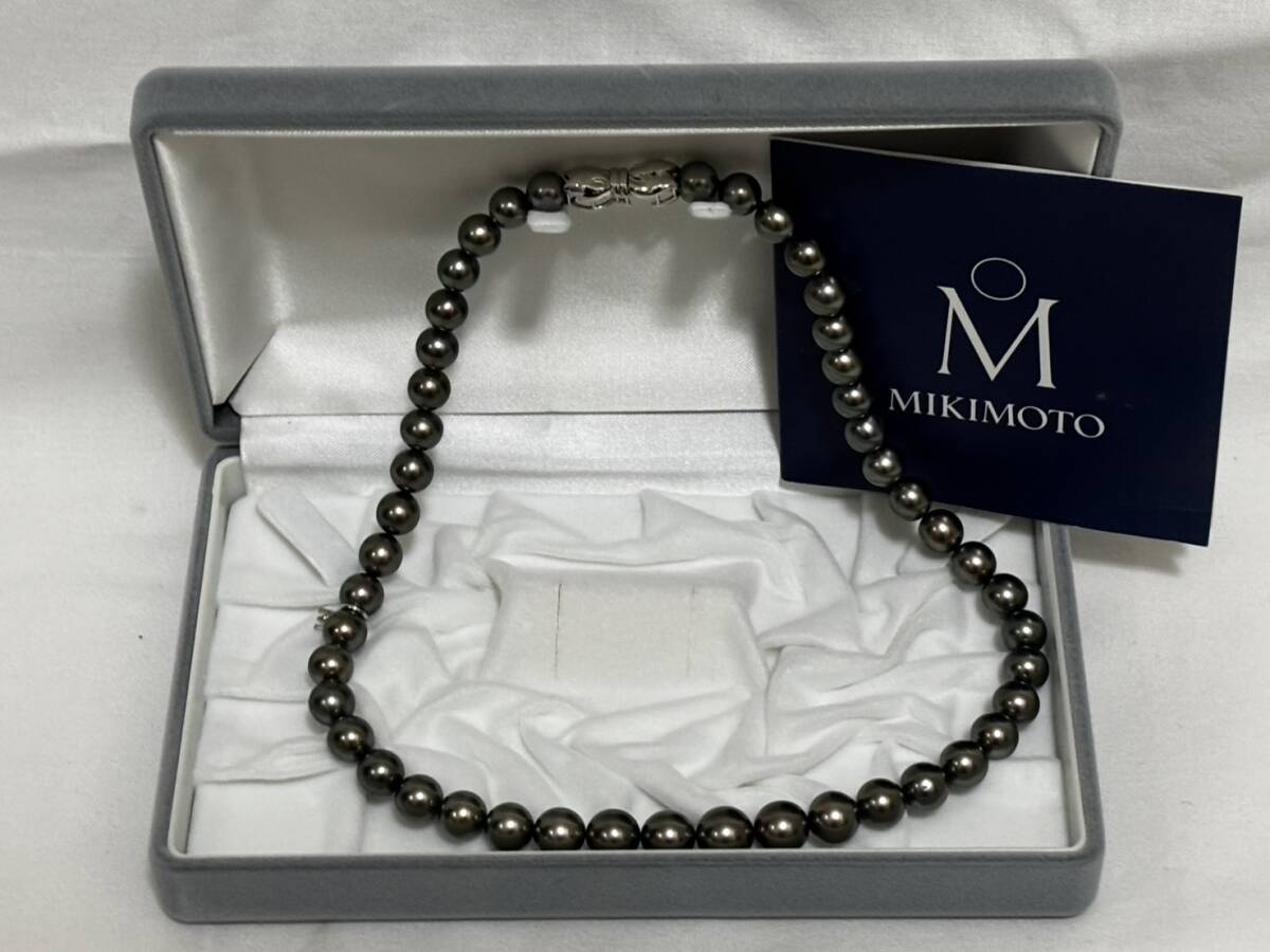 MIKIMOTO 黒蝶真珠ネックレス K18 45cm