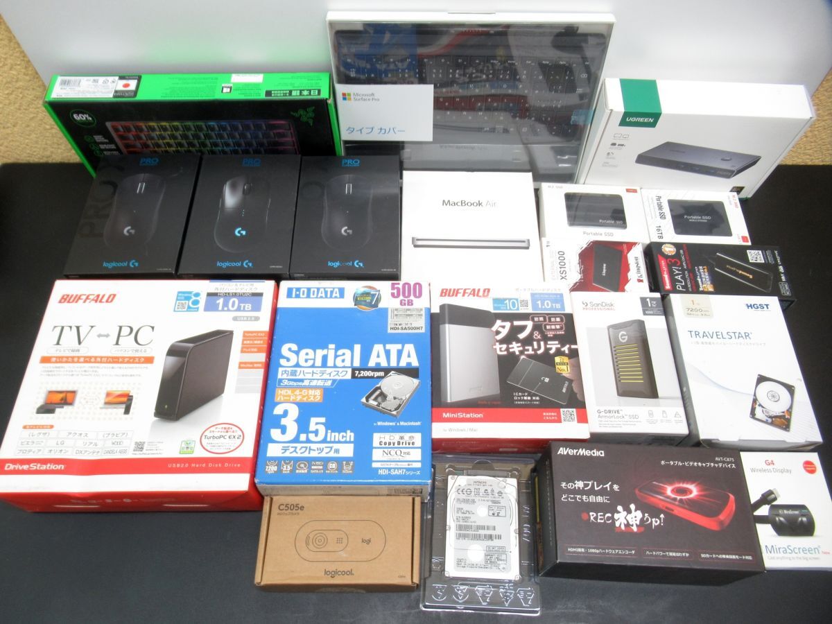 PC家電まとめ売り20個セット RAZER Surface Pro Logicool