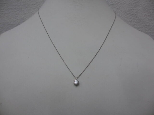 プラチナ Pt850 Pt999 ダイヤモンド 0.40ct ネックレス