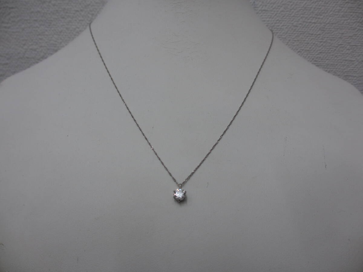 プラチナ Pt850 Pt999 ダイヤモンド 0.40ct ネックレス