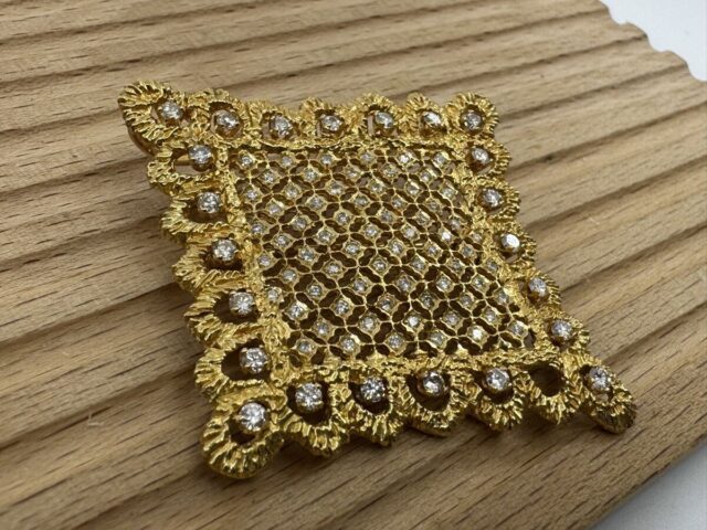 K18 ダイヤモンド ブローチ ペンダント 1.12ct 11g