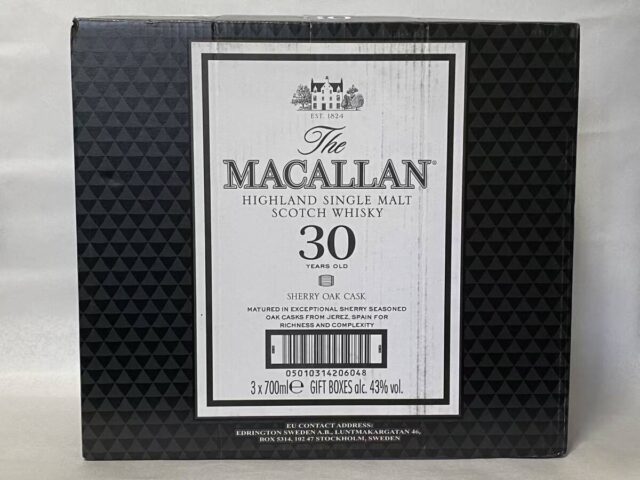 ザ マッカラン 30年 シェリーオーク 3本セット 木箱付