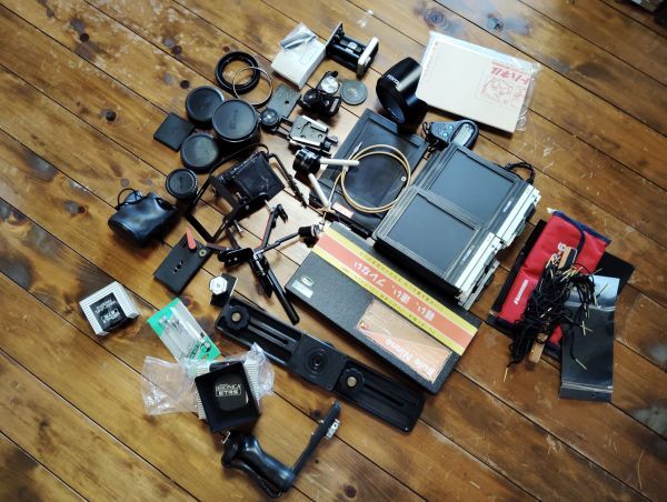 大判・中判カメラアクセサリー大量セット 4×5フィルムホルダー