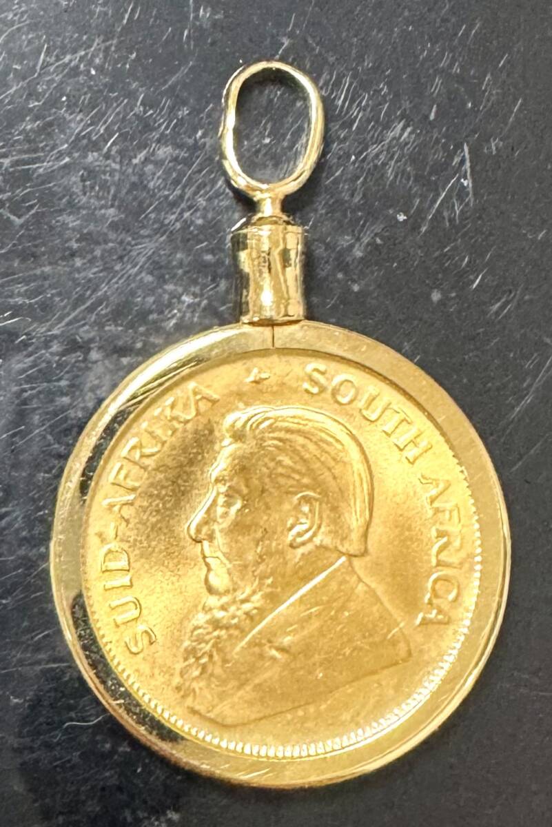 クルーガーランド金貨 K22 K18枠 1981年 1/10oz ペンダントトップ