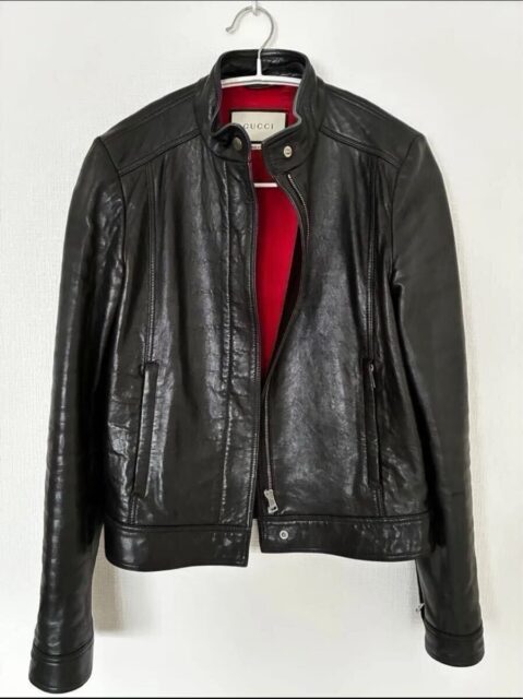 GUCCI グッチ シングルライダース レザージャケット サイズ38