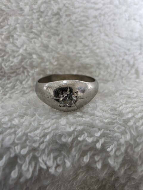 プラチナ pt リング 5.0g 0.21ct 約11号
