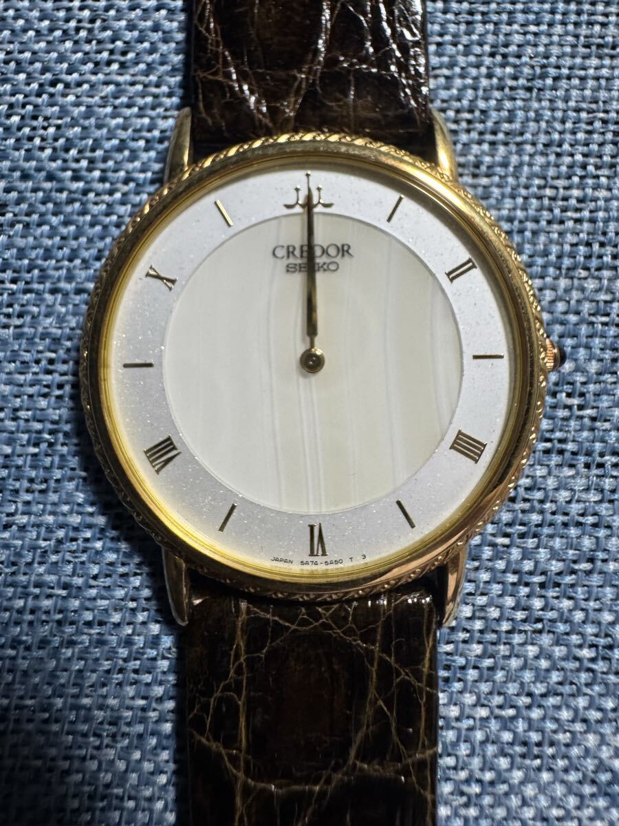 SEIKO クレドール CREDOR 5A74-2A30 18金 クォーツ腕時計