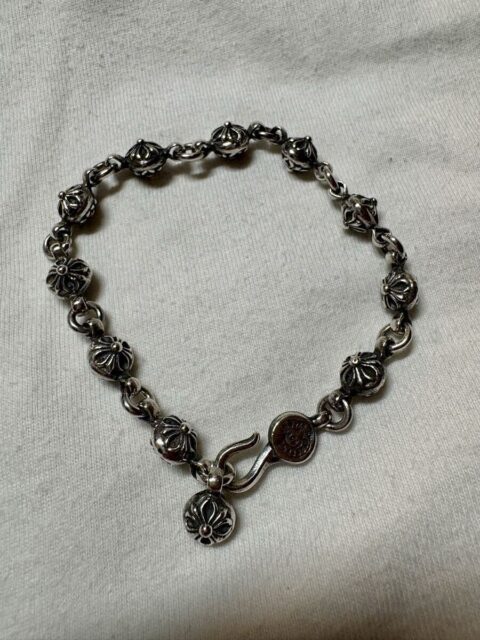 CHROME HEARTS クロムハーツ NO1 BALL クロスボール ブレスレット シルバー