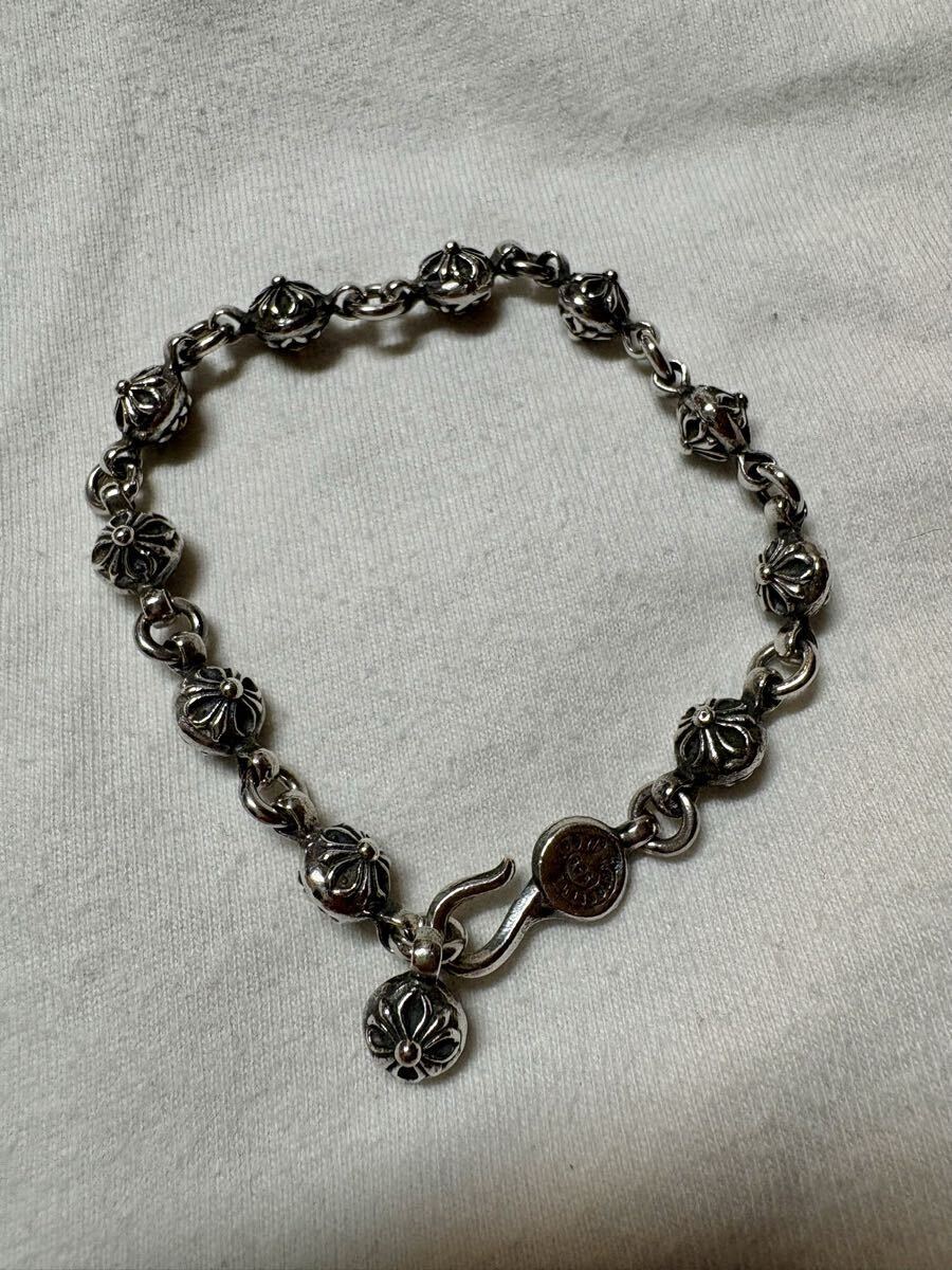 CHROME HEARTS クロムハーツ NO1 BALL クロスボール ブレスレット シルバー