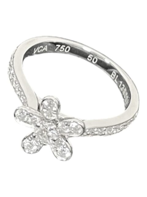 Van Cleef & Arpels ソクラテス 1フラワー リング K18WG ダイヤモンド