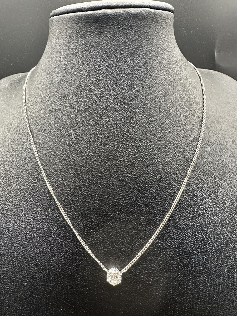 天然ダイヤモンド 1.01ct Pt850 プラチナネックレス 40cm