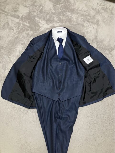 Calvin Klein カルバンクライン 3ピーススーツ 3L ネイビー