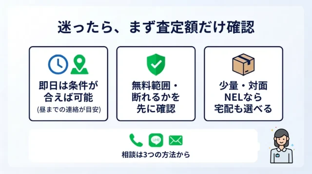 迷ったら、まず査定額だけ確認