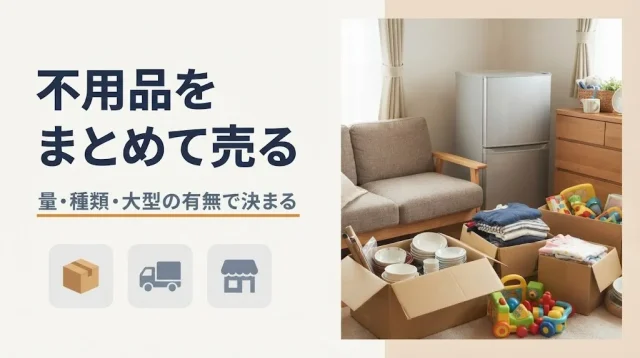 不用品まとめて買取｜量と種類で選ぶ最適な売り方