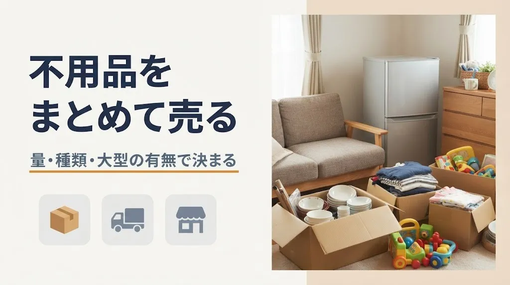 不用品まとめて買取|量と種類で選ぶ最適な売り方