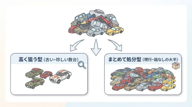 トミカは「高く狙う型」と「まとめて処分型」に分けて売ると損しない