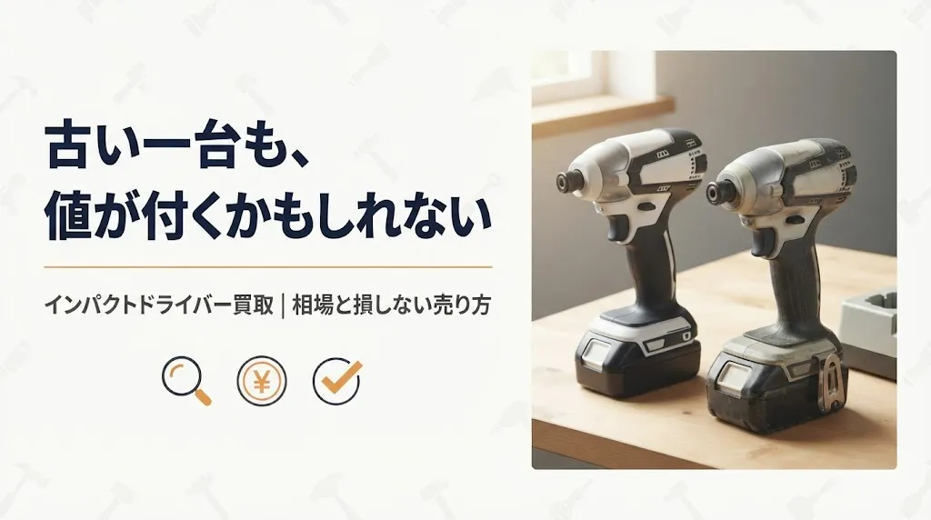 インパクトドライバー買取|古い1台も値がつく理由と相場