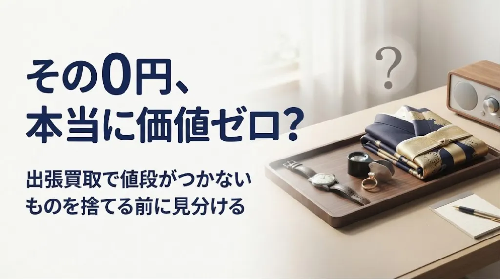 出張買取で値段がつかない?捨てる前に確かめる見分け方