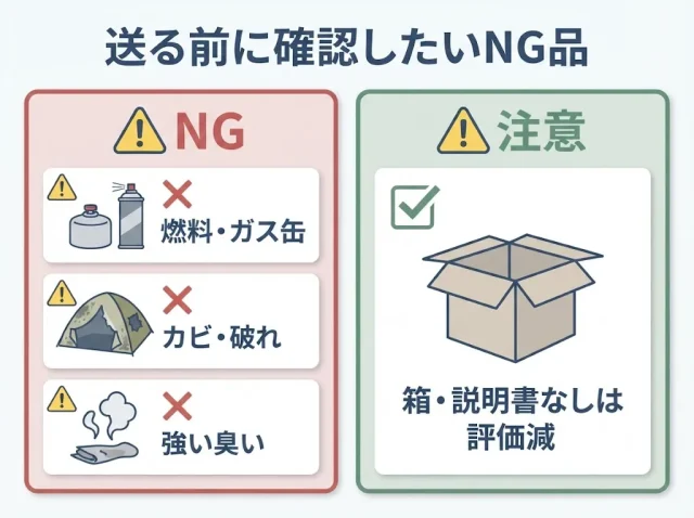 売りにくい・買取不可になりやすいもの