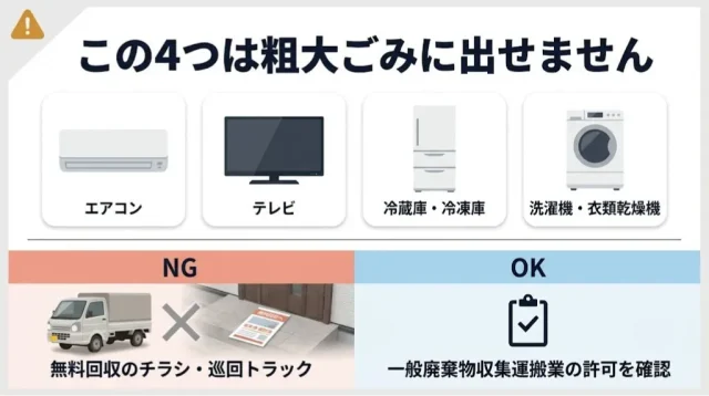 捨て方に注意が要る不用品