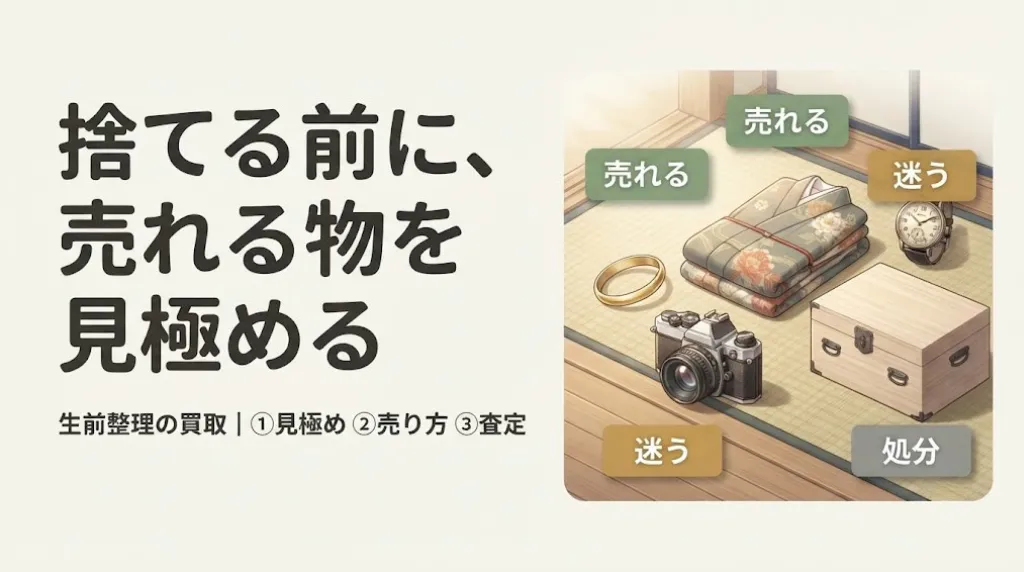 生前整理の買取｜捨てる前に売れる物と損しない売り方