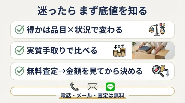 迷ったら まず底値を知る