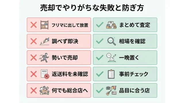 失敗例から学ぶ:断捨離の売却でやりがちな5つのミスと防ぎ方