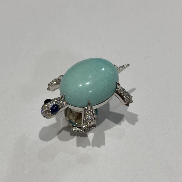 ギメル ピンバッジ Pt950 プラチナ カメ