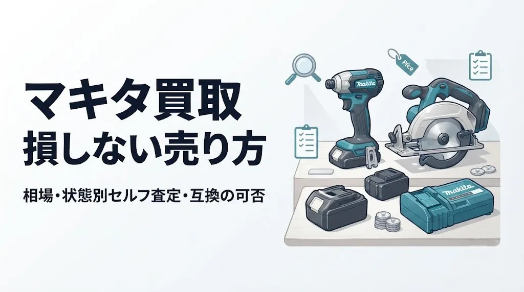 マキタ買取の相場と損しない売り方|状態別セルフ査定