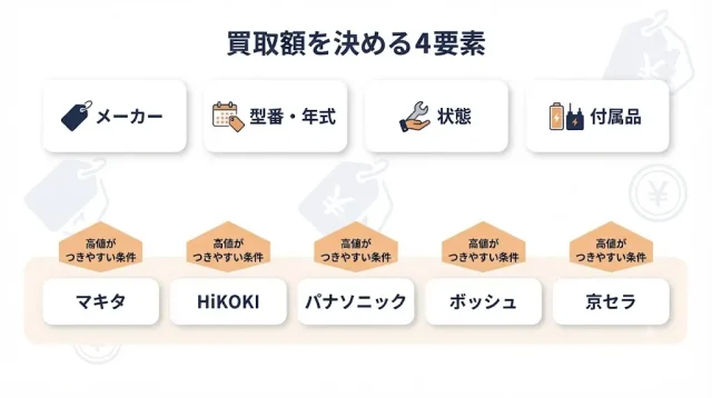 メーカー・型番別の買取相場の目安