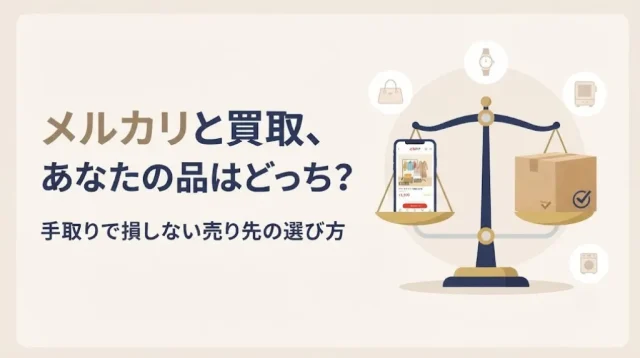 メルカリと買取を比較｜あなたの品はどっちが正解？