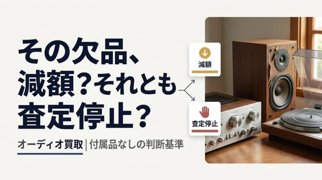 オーディオ買取は付属品なしでも可能?欠品2種類の見分け方