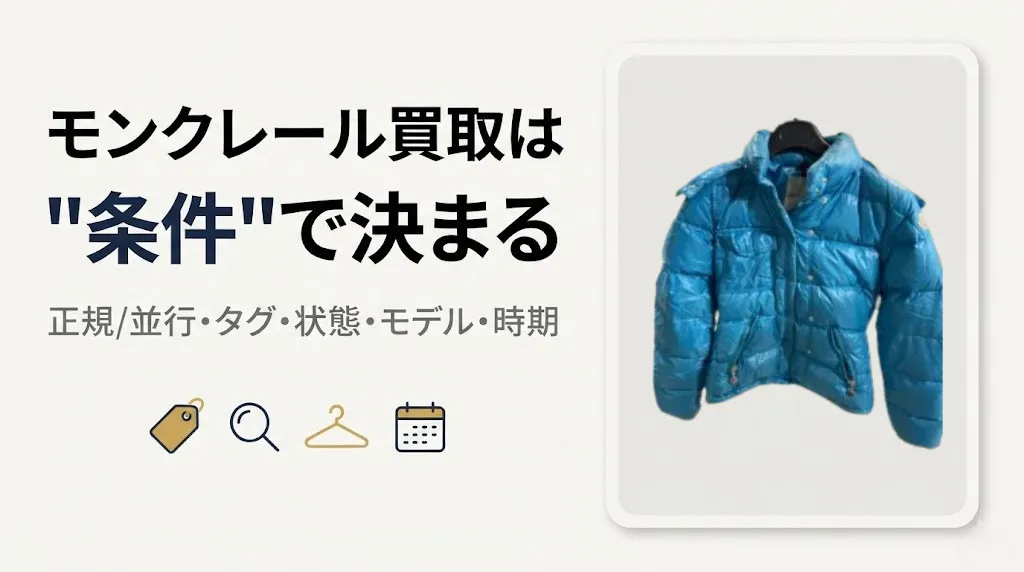 モンクレール買取はいくら?タグなし・並行でも売れる