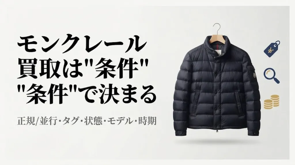 モンクレール買取はいくら?タグなし・並行でも売れる