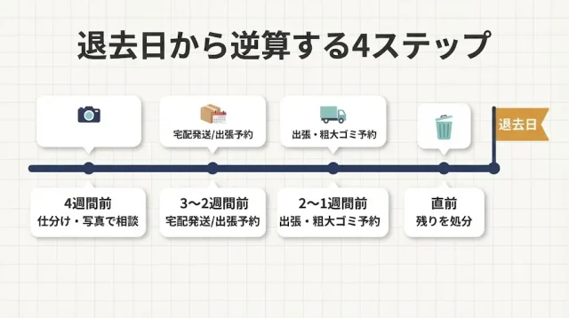 退去日・引っ越しから逆算した不用品買取スケジュール
